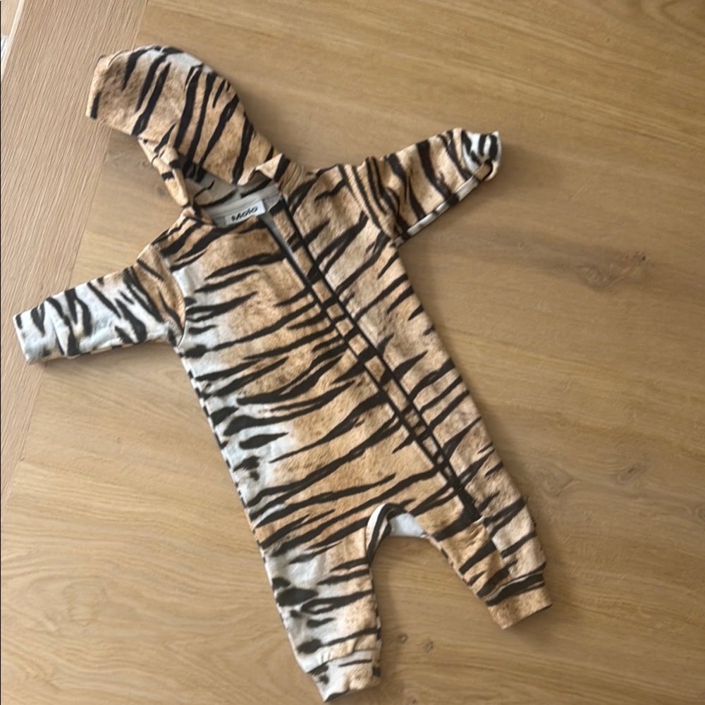 Molo Brown and Black Footies One Piece- size 62 in MOLO, fit 3-9/12 months